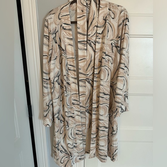 Mason Gray Marble Swirl Robe Size M - Picture 4 of 4